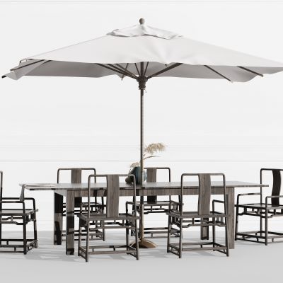 新中式休闲桌椅组合