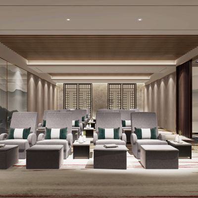 新中式会所洗浴休息大厅