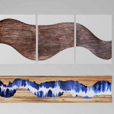 新中式抽象山峦墙饰，挂件