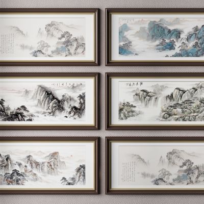 新中式山水装饰画_挂画