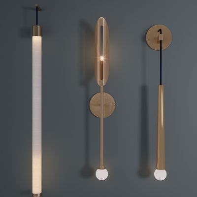 现代条形金属壁灯