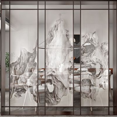 新中式屏风隔断