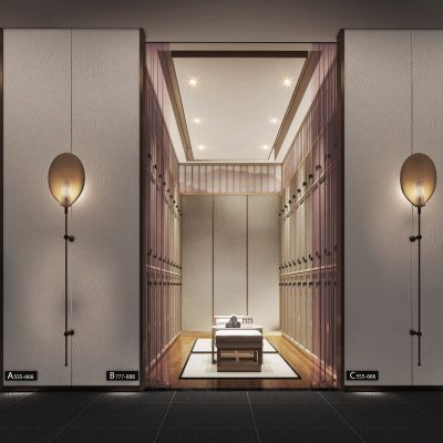 新中式spa会所更衣室