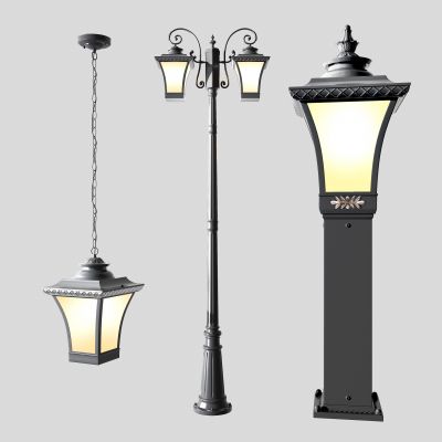 欧式铁艺户外路灯