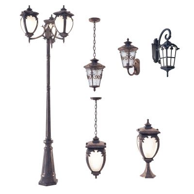 欧式铁艺金属户外路灯
