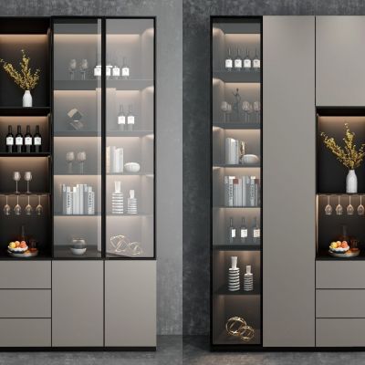 现代轻奢装饰柜酒柜组合