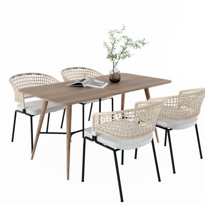 北欧户外餐桌椅组合