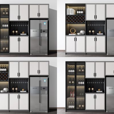 新中式多功能酒柜