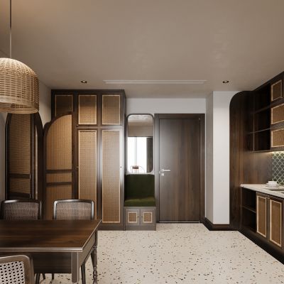 东南亚公寓厨房餐厅