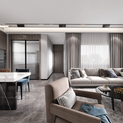 现代高级灰客餐厅