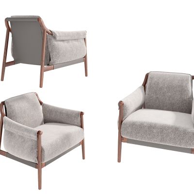 新中式单人休闲椅