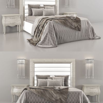 现代双人床  床具组合