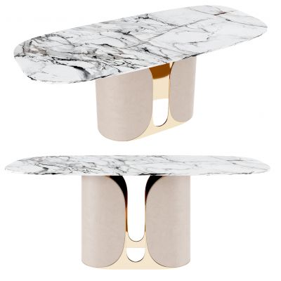 现代大理石方形餐桌