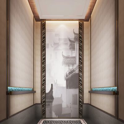 新中式轻奢电梯轿厢