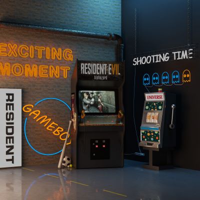 现代游戏机游乐厅