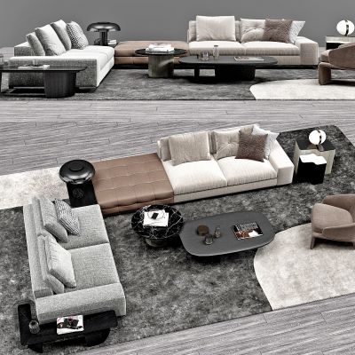 现代沙发茶几组合