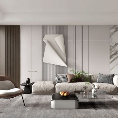 现代布艺沙发组合