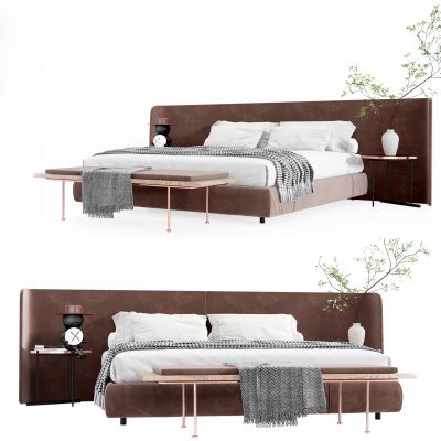 现代双人床 床具