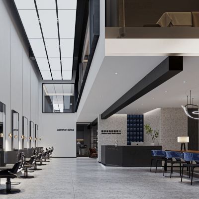 现代高级灰理发店