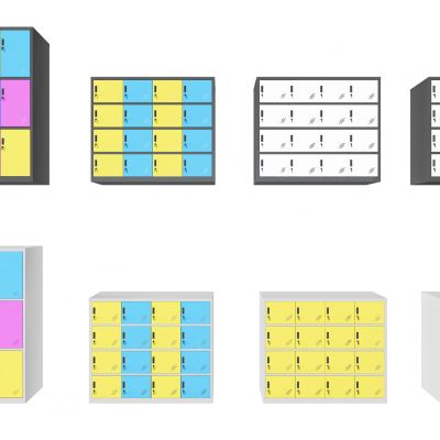 现代学校儿童储物柜