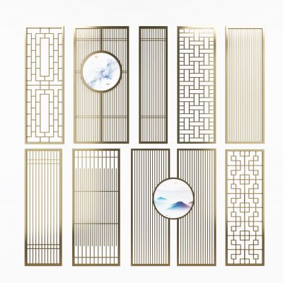 新中式屏风_隔断