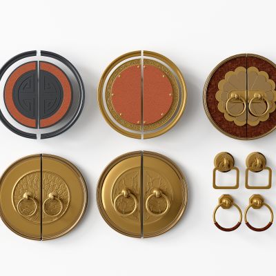 中式圆形门把手_拉手