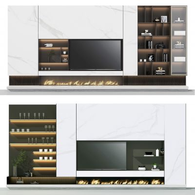 现代轻奢电视背景墙