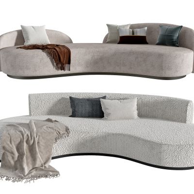 现代异形弧形沙发