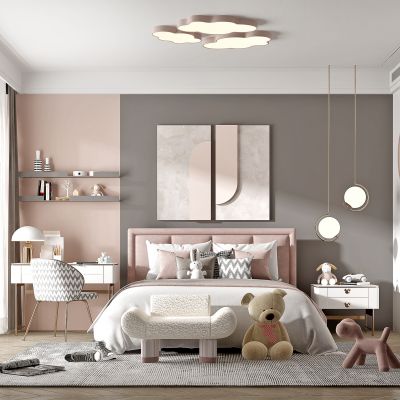 现代儿童房 女孩房