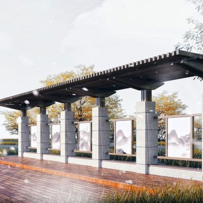 新中式非机动车棚