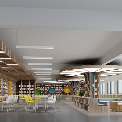 现代图书馆阅览室