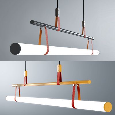 现代长条办公吊灯3D模型