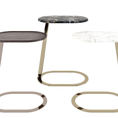 现代圆形边几 角几 (2)