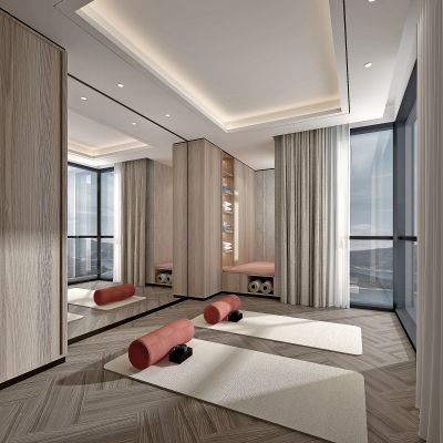 现代瑜伽室_健身房