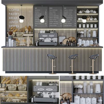 现代咖啡厅工作台