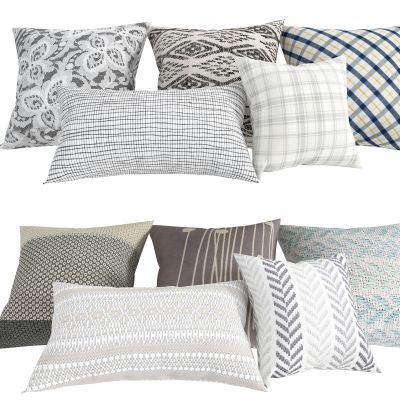 现代布艺抱枕组合