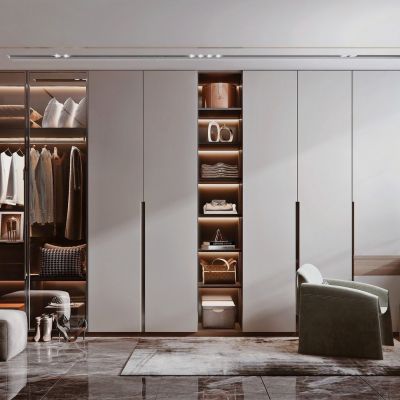 现代衣帽间梳妆台