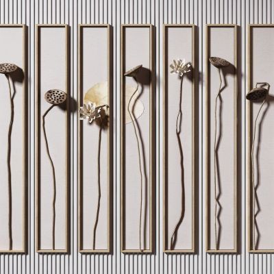 新中式立体荷花装饰画