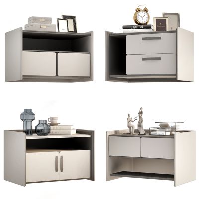 现代床头柜组合