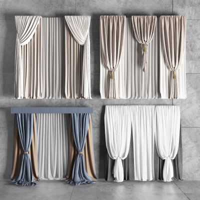 欧式布艺窗帘组合