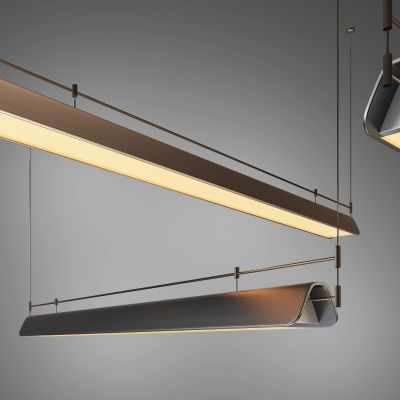 现代办公条形灯管吊灯