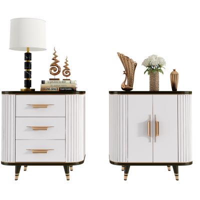 现代轻奢床头柜组合