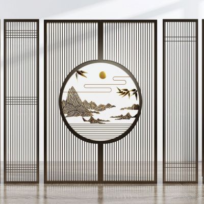 新中式花格屏风