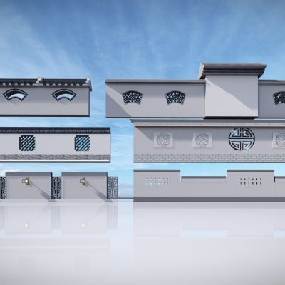 新中式围墙 别墅院子围墙 江南围墙