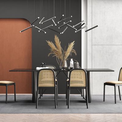 现代方形餐桌椅