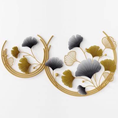 新中式银杏叶装饰墙饰_挂件