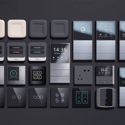 现代智能开关插座面板