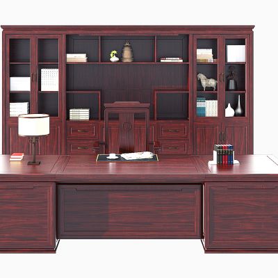 中式实木书柜