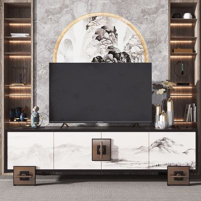 新中式电视柜背景墙