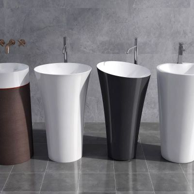 现代立式洗手盆组合